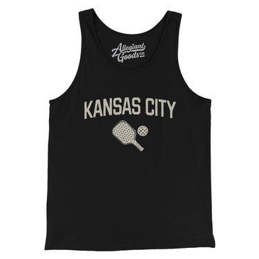 Kansas City Pickleball Men/Unisex Tank Top-Black-Allegiant Goods Co. Vintage Sports Apparel