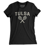 Tulsa Tennis Women's T-Shirt-Black-Allegiant Goods Co. Vintage Sports Apparel