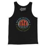 Big Sur California Retro Badge Men/Unisex Tank Top-Black-Allegiant Goods Co. Vintage Sports Apparel