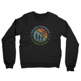 Truckee California Retro Badge Midweight French Terry Crewneck Sweatshirt-Black-Allegiant Goods Co. Vintage Sports Apparel