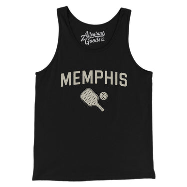 Memphis Pickleball Men/Unisex Tank Top-Black-Allegiant Goods Co. Vintage Sports Apparel