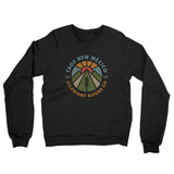 Taos New Mexico Retro Badge Midweight French Terry Crewneck Sweatshirt-Allegiant Goods Co. Vintage Sports Apparel