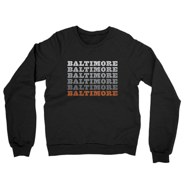 Baltimore Repeat Midweight French Terry Crewneck Sweatshirt-Allegiant Goods Co. Vintage Sports Apparel