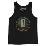 Bozeman Montana Retro Badge Men/Unisex Tank Top-Black-Allegiant Goods Co. Vintage Sports Apparel
