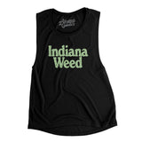 Indiana Weed Women's Flowey Scoopneck Muscle Tank-Black-Allegiant Goods Co. Vintage Sports Apparel