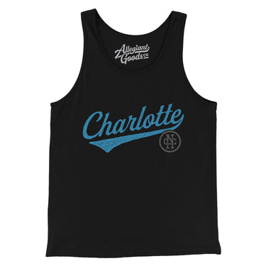 Charlotte Vintage Script Men/Unisex Tank Top-Allegiant Goods Co. Vintage Sports Apparel