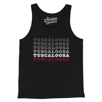 Tuscaloosa Repeat Men/Unisex Tank Top-Black-Allegiant Goods Co. Vintage Sports Apparel
