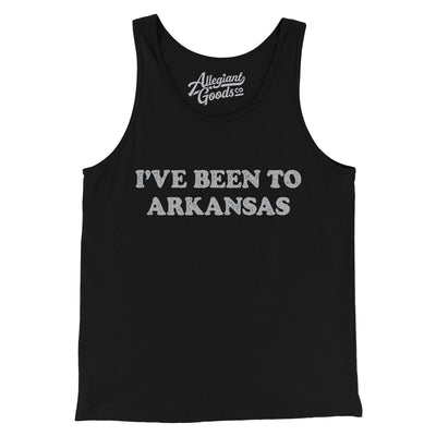 I've Been To Arkansas Men/Unisex Tank Top-Black-Allegiant Goods Co. Vintage Sports Apparel