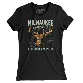 Milwaukee Basketball Throwback Mascot Women's T-Shirt-Allegiant Goods Co. Vintage Sports Apparel