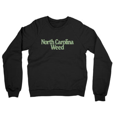 North Carolina Weed Midweight French Terry Crewneck Sweatshirt-Allegiant Goods Co. Vintage Sports Apparel