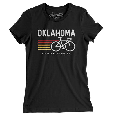 Oklahoma Cycling Women's T-Shirt-Black-Allegiant Goods Co. Vintage Sports Apparel