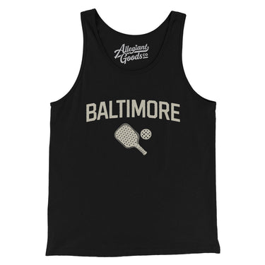 Baltimore Pickleball Men/Unisex Tank Top-Black-Allegiant Goods Co. Vintage Sports Apparel