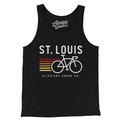 St. Louis Cycling Men/Unisex Tank Top-Black-Allegiant Goods Co. Vintage Sports Apparel