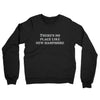 There's No Place Like New Hampshire Midweight French Terry Crewneck Sweatshirt-Black-Allegiant Goods Co. Vintage Sports Apparel