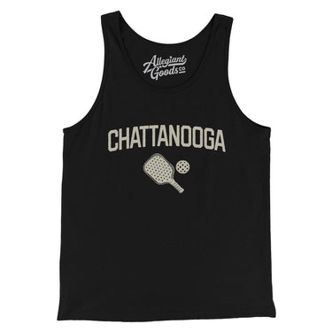 Chattanooga Pickleball Men/Unisex Tank Top-Black-Allegiant Goods Co. Vintage Sports Apparel