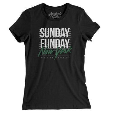Sunday Funday New York Women's T-Shirt-Allegiant Goods Co. Vintage Sports Apparel