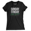 Sunday Funday New York Women's T-Shirt-Black-Allegiant Goods Co. Vintage Sports Apparel