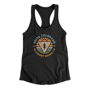 Delta Colorado Retro Badge Women's Racerback Tank-Allegiant Goods Co. Vintage Sports Apparel