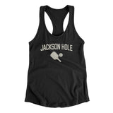 Jackson Hole Pickleball Women's Racerback Tank-Black-Allegiant Goods Co. Vintage Sports Apparel