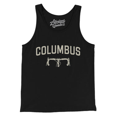 Columbus Cycling Men/Unisex Tank Top-Black-Allegiant Goods Co. Vintage Sports Apparel
