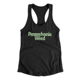 Pennsylvania Weed Women's Racerback Tank-Black-Allegiant Goods Co. Vintage Sports Apparel