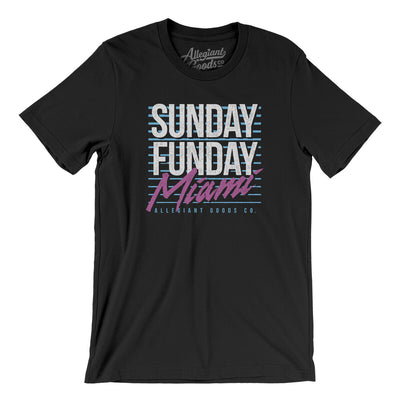 Sunday Funday Miami Men/Unisex T-Shirt-Black-Allegiant Goods Co. Vintage Sports Apparel
