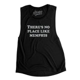 There's No Place Like Memphis Women's Flowey Scoopneck Muscle Tank-Black-Allegiant Goods Co. Vintage Sports Apparel
