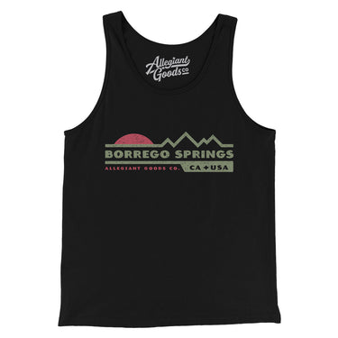 Borrego Springs Mountain Sunset Men/Unisex Tank Top-Black-Allegiant Goods Co. Vintage Sports Apparel