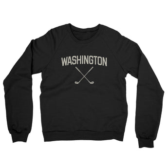 Washington Golf Midweight French Terry Crewneck Sweatshirt-Black-Allegiant Goods Co. Vintage Sports Apparel