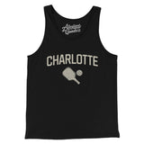 Charlotte Pickleball Men/Unisex Tank Top-Black-Allegiant Goods Co. Vintage Sports Apparel