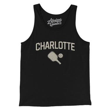 Charlotte Pickleball Men/Unisex Tank Top-Black-Allegiant Goods Co. Vintage Sports Apparel