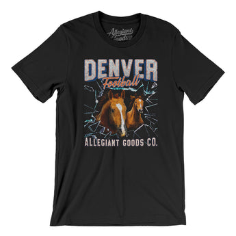 Denver Football Throwback Mascot Men/Unisex T-Shirt-Allegiant Goods Co. Vintage Sports Apparel