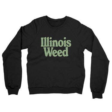 Illinois Weed Midweight French Terry Crewneck Sweatshirt-Allegiant Goods Co. Vintage Sports Apparel