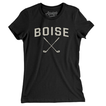 Boise Golf Women's T-Shirt-Black-Allegiant Goods Co. Vintage Sports Apparel