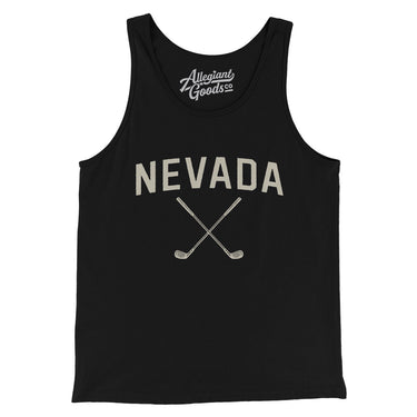 Nevada Golf Men/Unisex Tank Top-Black-Allegiant Goods Co. Vintage Sports Apparel