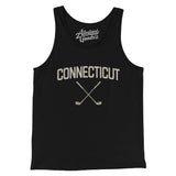 Connecticut Golf Men/Unisex Tank Top-Black-Allegiant Goods Co. Vintage Sports Apparel