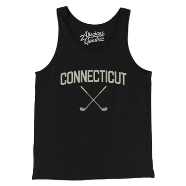 Connecticut Golf Men/Unisex Tank Top-Black-Allegiant Goods Co. Vintage Sports Apparel
