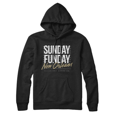 Sunday Funday New Orleans Hoodie-Black-Allegiant Goods Co. Vintage Sports Apparel