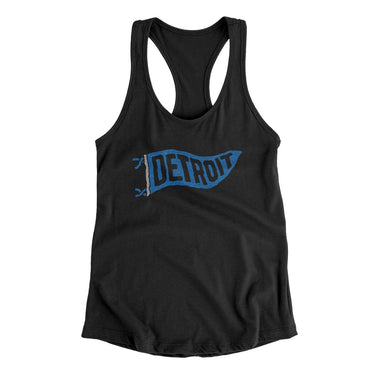 Detroit Pennant Women's Racerback Tank-Allegiant Goods Co. Vintage Sports Apparel