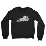 Kentucky State Shape Text Midweight French Terry Crewneck Sweatshirt-Black-Allegiant Goods Co. Vintage Sports Apparel