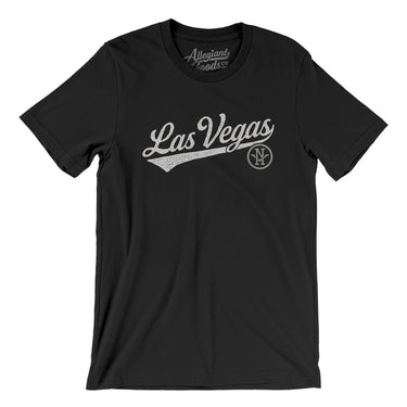Las Vegas Vintage Script Men/Unisex T-Shirt-Black-Allegiant Goods Co. Vintage Sports Apparel
