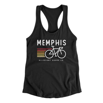 Memphis Cycling Women's Racerback Tank-Allegiant Goods Co. Vintage Sports Apparel