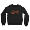 Phoenix Vintage Script Midweight French Terry Crewneck Sweatshirt-Black-Allegiant Goods Co. Vintage Sports Apparel