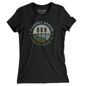 Florence Oregon Retro Badge Women's T-Shirt-Allegiant Goods Co. Vintage Sports Apparel