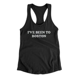 I've Been To Boston Women's Racerback Tank-Black-Allegiant Goods Co. Vintage Sports Apparel