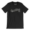 San Antonio Vintage Script Men/Unisex T-Shirt-Black-Allegiant Goods Co. Vintage Sports Apparel