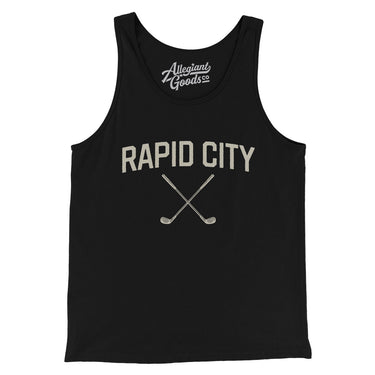 Rapid City Golf Men/Unisex Tank Top-Black-Allegiant Goods Co. Vintage Sports Apparel