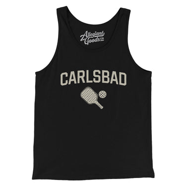 Carlsbad Pickleball Men/Unisex Tank Top-Black-Allegiant Goods Co. Vintage Sports Apparel