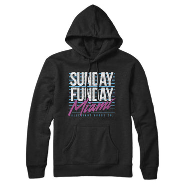 Sunday Funday Miami Hoodie-Allegiant Goods Co. Vintage Sports Apparel