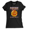 Phoenix Basketball Throwback Mascot Women's T-Shirt-Black-Allegiant Goods Co. Vintage Sports Apparel
